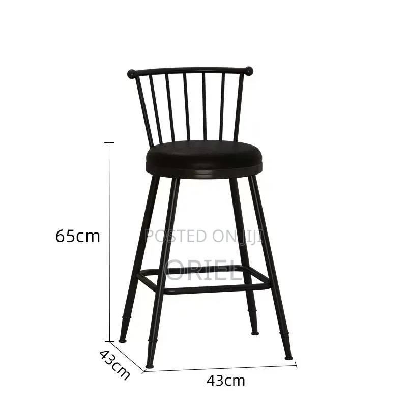 Modern Barstool : Creative Backrest Plastic Barstool