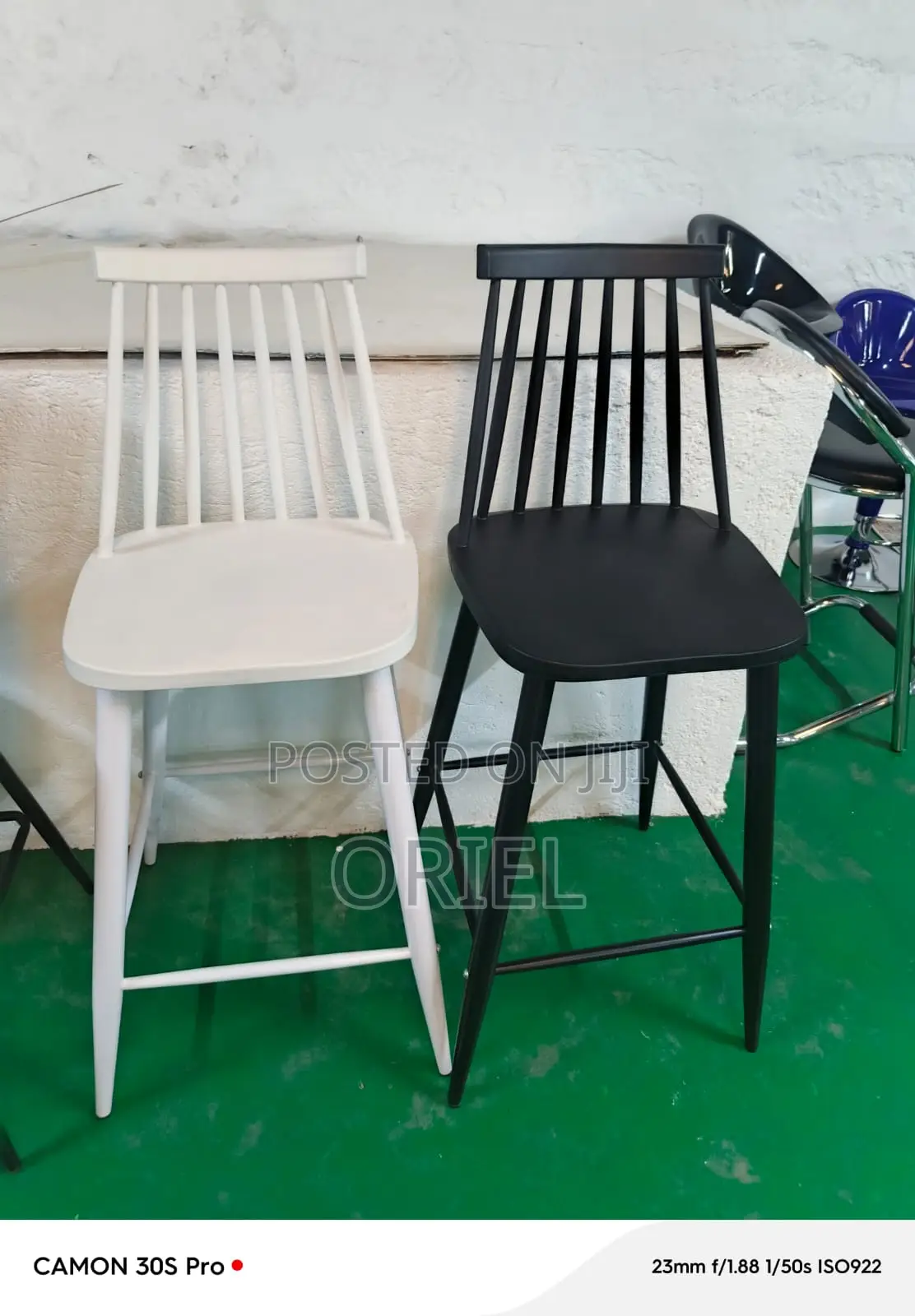 Modern Barstool : Creative Backrest Plastic Barstool