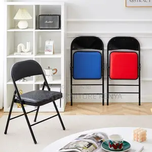 Black Foldable Home Office Study Desk Chair