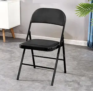 Black Foldable Home Office Study Desk Chair