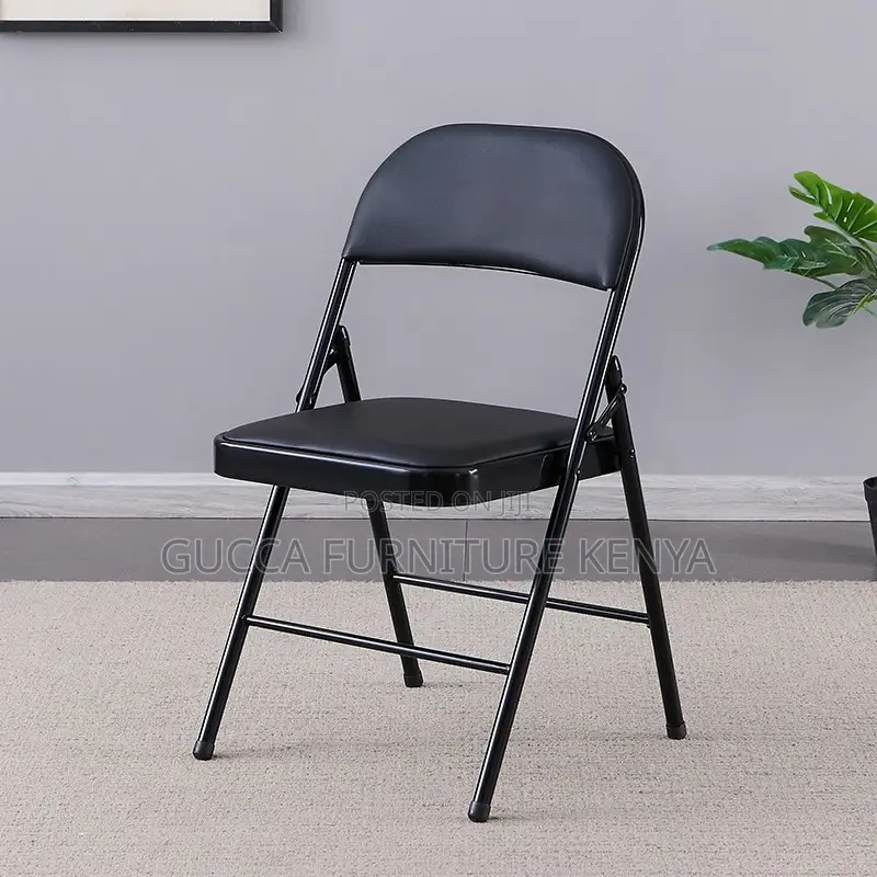 Black Foldable Home Office Study Desk Chair