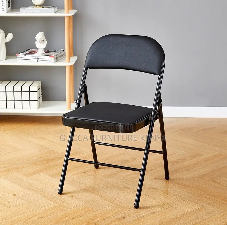 Black Foldable Home Office Study Desk Chair