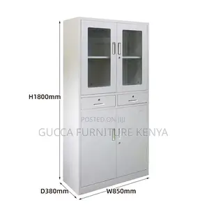 2-door Glass Front Office Document Cabinet