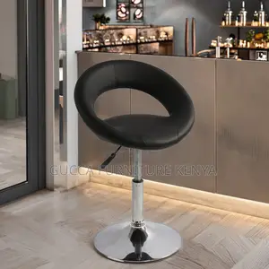 Round Leather Heigh Adjustable Counter Stool