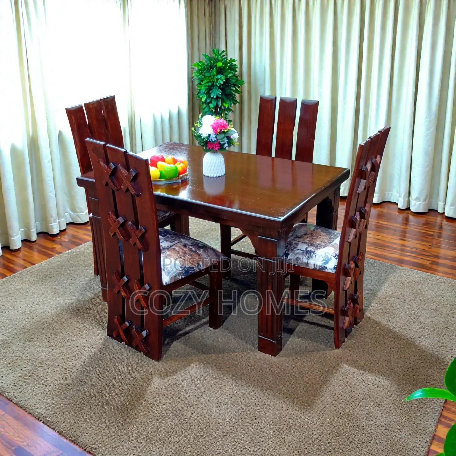 Dining Table Dining Table With Matching Wooden Chairs, 4 Seaters