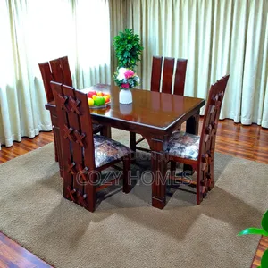 Dining Table Dining Table With Matching Wooden Chairs, 4 Seaters