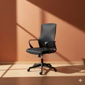 Modern Black Mesh Mid Back Swivel Chair