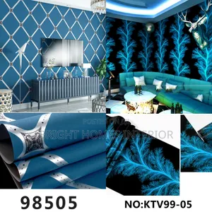 3d Leaf Like Club and Studio Wallpaper for Reflection of Light