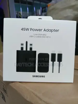 Samsung Original (45w) Pd Power Adapter With C to C Cable(5a/1.8m)