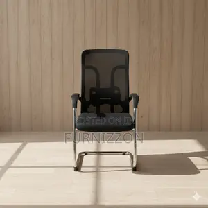 Stylish Black Mesh Conference Reception Chair