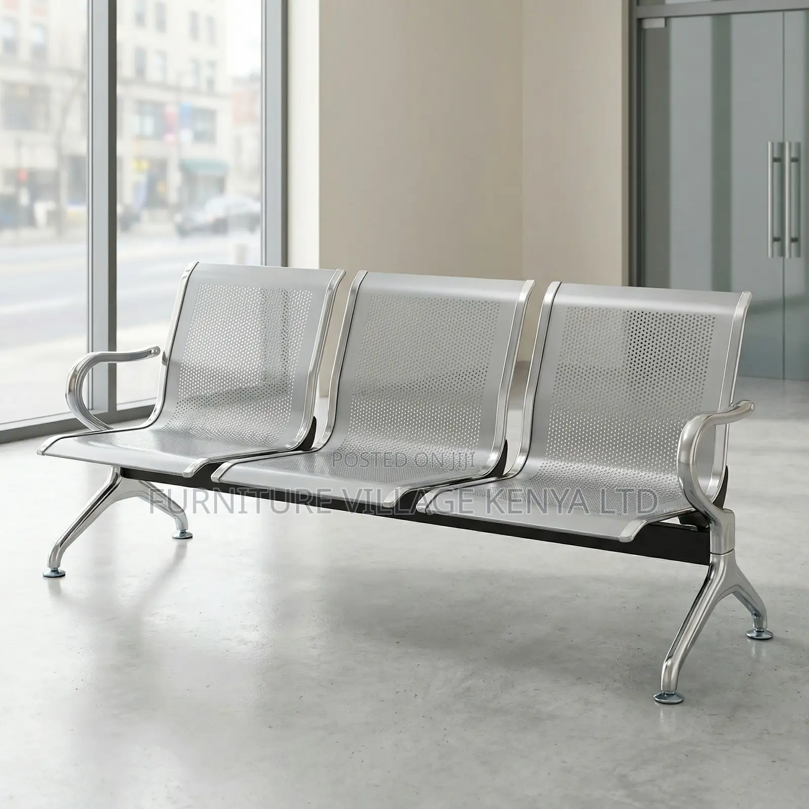 Waiting Bench; 3-link Reception Office Waiting Bench
