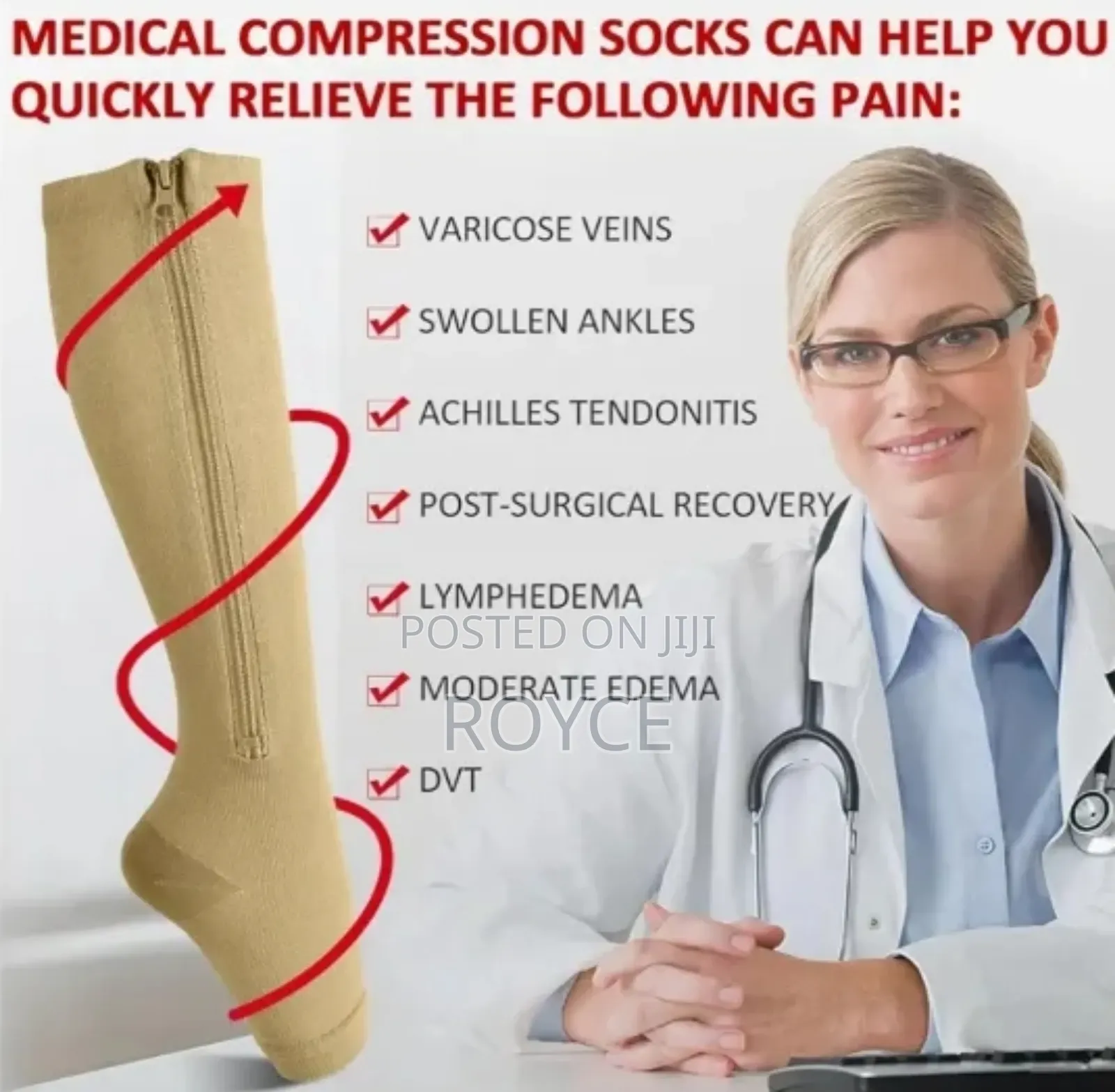 Full Length Open Toe Compression Socks
