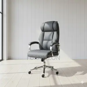 Comfortable Gray PVC Executive Office Chair