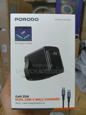 Porodo 25w Wall Charger With Single Usb-C Port,