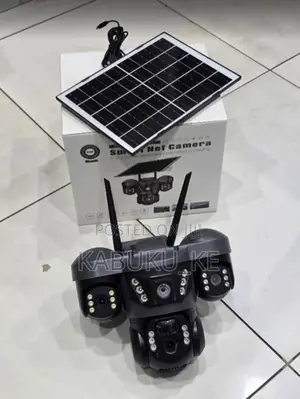 Solar V380 Triple Lens Three Screens Camera Solar Powered