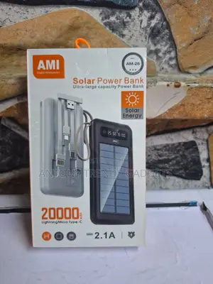 Ami Am-26 Solar Charging Power Bank for Phones Tablets