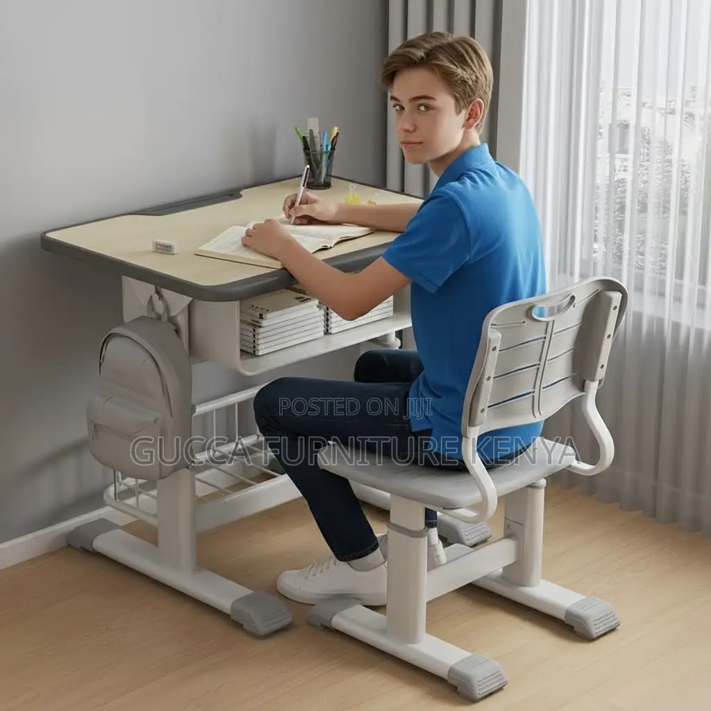 Modern Adjustable Kids Study Desk And Chair Set