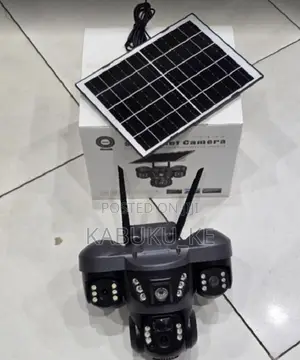 Triple Lens V380 Pro Wifi Outdoor Cctv Security Solar Camera