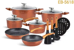 Induction Enabled 15 Pieces Edenburg Cookware Set(Burnt Yellow)