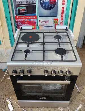 Simfer Standing Cooker 60cm*60cm 3gas+1electric Plate Innox Grey