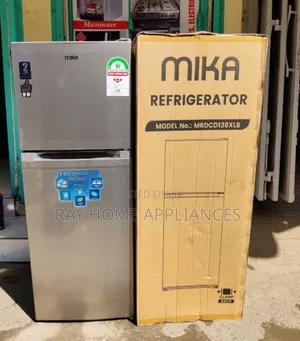 Mika Fridge Double Door 138litres With Ice Cube Rack Cool Pack