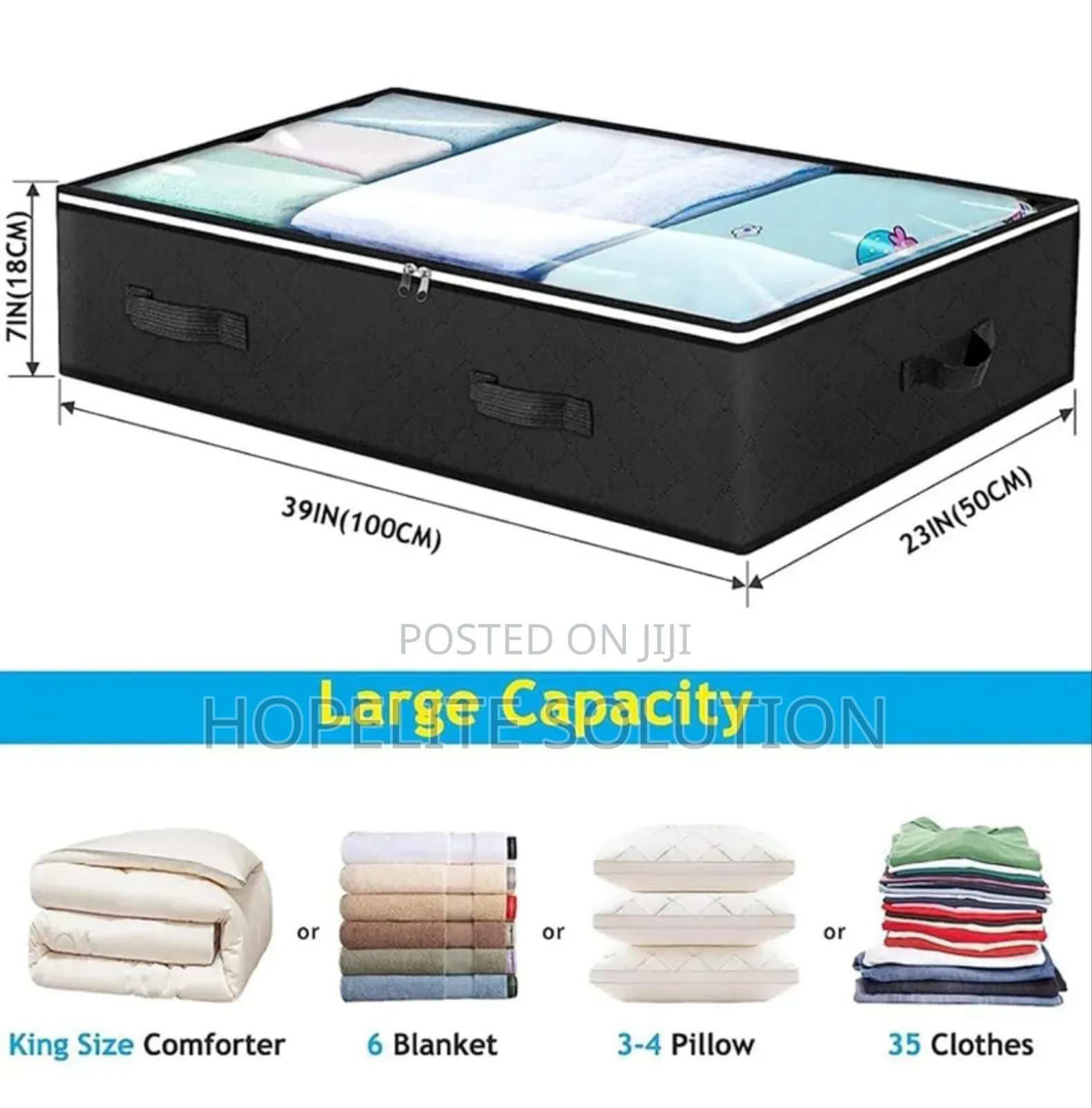 Non-Woven Under Bed Quilt Storage Bag Organizer