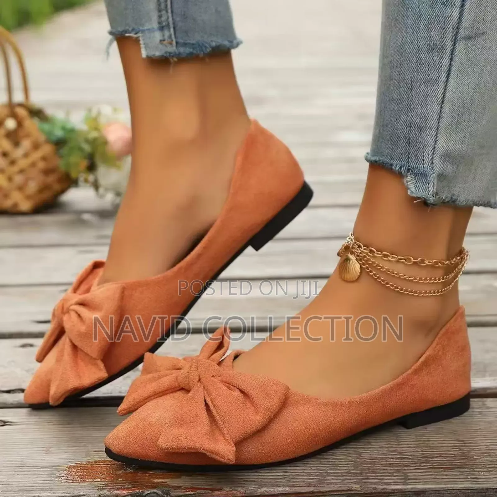 Velvet Point Toe Slip