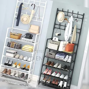 Black/White Shoe/Hat Rack