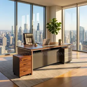 Office Desk; Modern Executive L-shaped Table