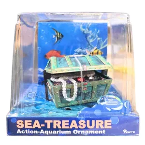 Penn-Plax Sea-Treasure Action-Air Aquarium Ornament Decor Kj7