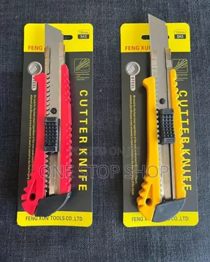 2pcs Plastic Body Auto Lock Cutter Knife What Th Extra Blades