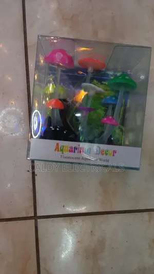 Fluorescent Artificial Mushrooms Designed for Aquarium Decoration