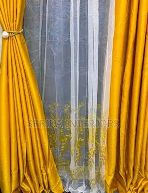 Golden Yellow Curtains Curtains Environmental Friendly Robertson's