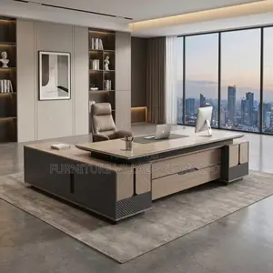 Office Desk; 2.4m Modern Executive Desk