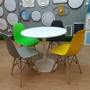 Round Marble 4seat Dining Table With Chair