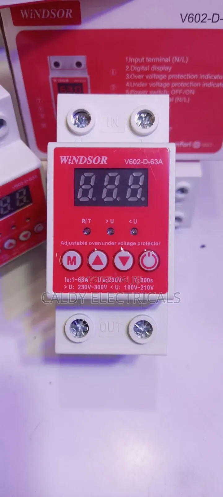 Windsor Avs 63a Adjustable Over/Under Voltage Protector