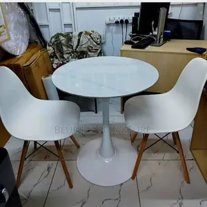 All White 2 Seater Dining Table