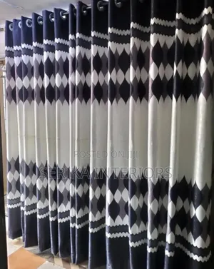 Dark Grey and White Curtains Curtains Environmental Friendly Roberts