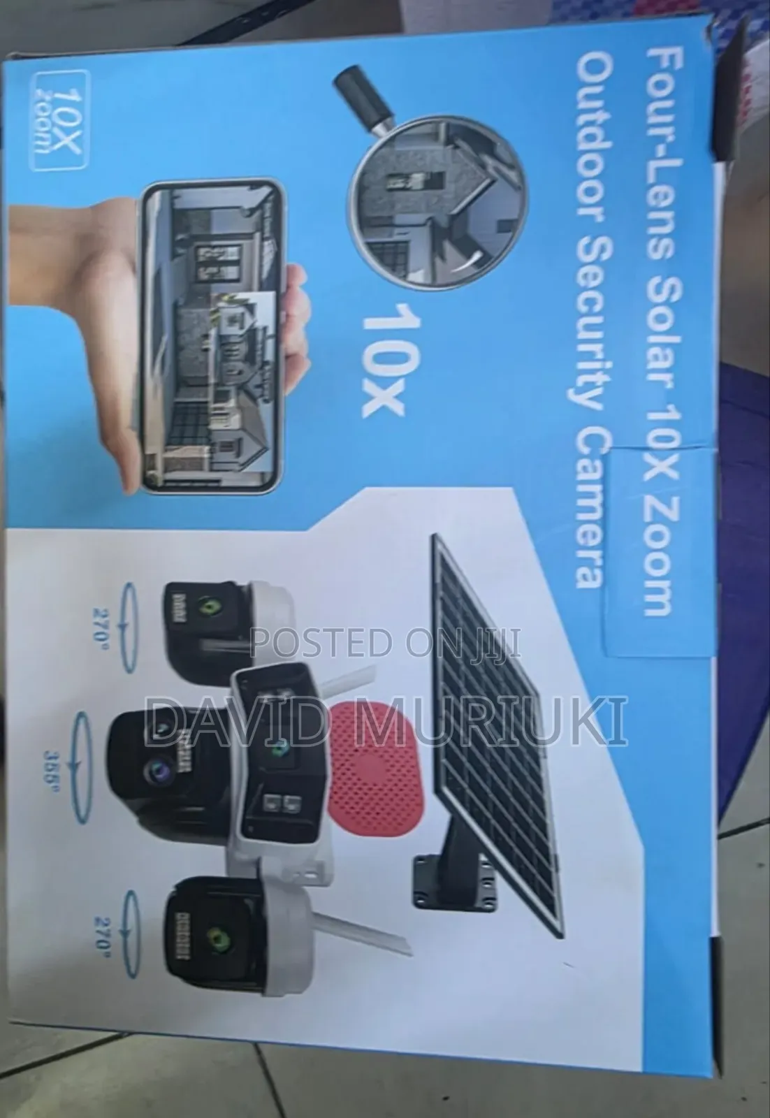 360° Solar Cameras With Alarm