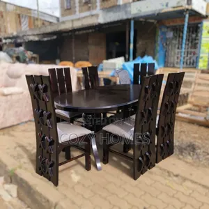 Oval 6 Seater Dining Set With Matching Chairs