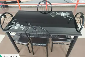 Dinning- Executive 4 Seaters Black Dinning Table Set