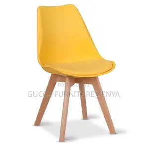 Armless Leather Cushioned Dining Eames Chair