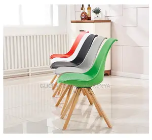 Armless Leather Cushioned Dining Eames Chair
