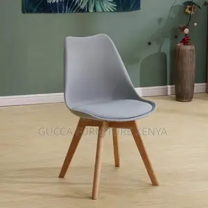 Armless Leather Cushioned Dining Eames Chair