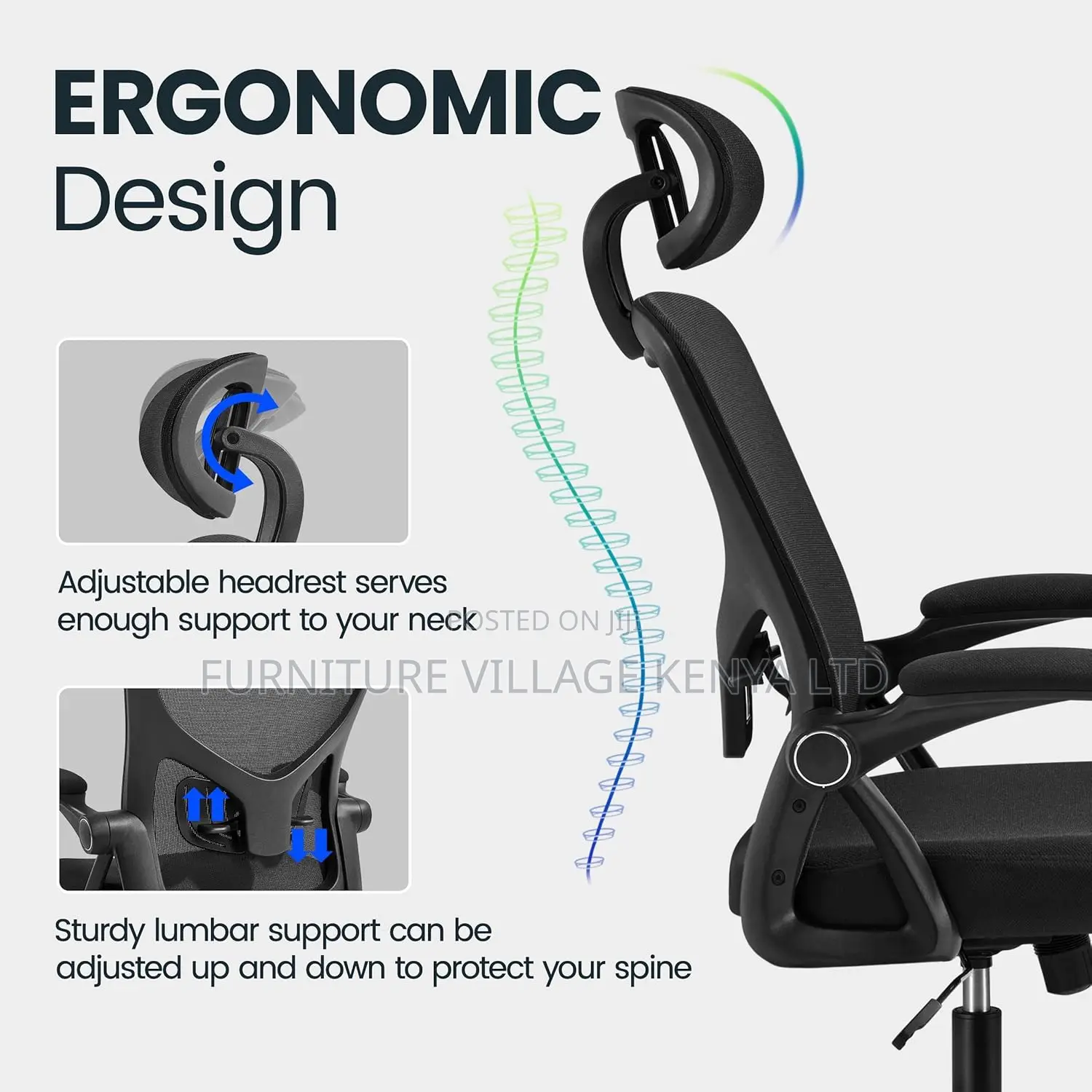 High-back Orthopedic Office Seat