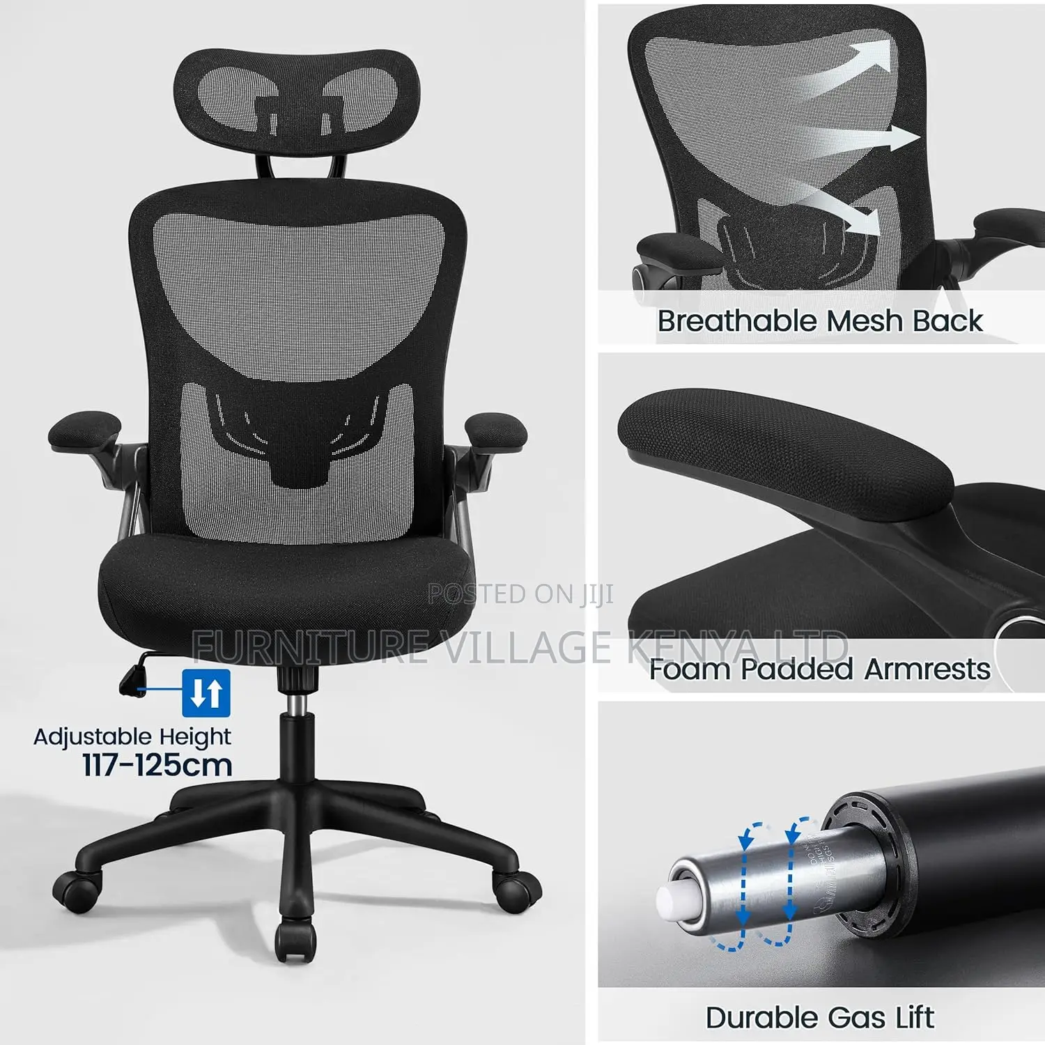 High-back Orthopedic Office Seat