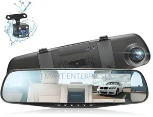 Car Dash Cam Backup Rearview Mirror Camera, 4.3" Full Hd 1080p