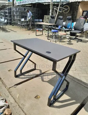 Black Metallic Study Desk