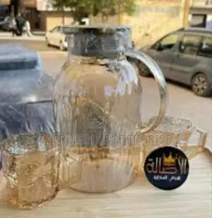 Mu Yan Golden 7pc Glass Water Set - 200mlx6