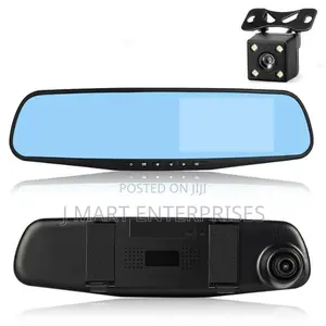 1080p Dual Lens Mirror Dash Cam With 4.3" LCD Display,